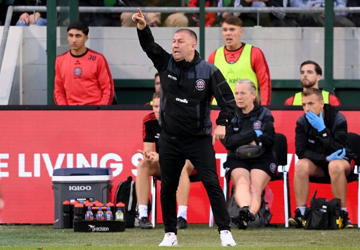 Bohemians manager Alan Reynolds issues instructions against Midtjylland. Picture: Stephen McCarthy/Sportsfile Bohemians manager Alan Reynolds issues instructions against Midtjylland. Picture: Stephen McCarthy/Sportsfile