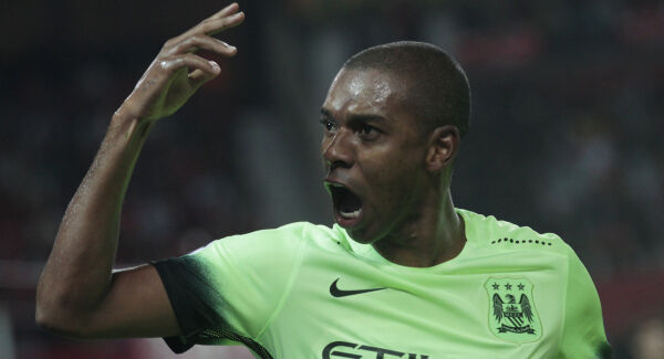 Fernandinho celebrates scoring the 2nd goal of the game. Photo: AP/Miguel Angel Morenatti Fernandinho celebrates scoring the 2nd goal of the game. Photo: AP/Miguel Angel Morenatti
