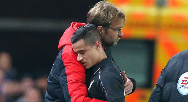 Liverpool midfielder Philippe Coutinho ruled out until February