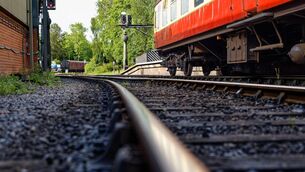 <p>Melting in the station shade, Adult Kid One and I allow our imaginations to run wild.</p>