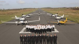 <p>Atlantic Flight Training Academy pilot instructors and pilot cadets.</p> <p>Atlantic Flight Training Academy pilot instructors and pilot cadets.</p>