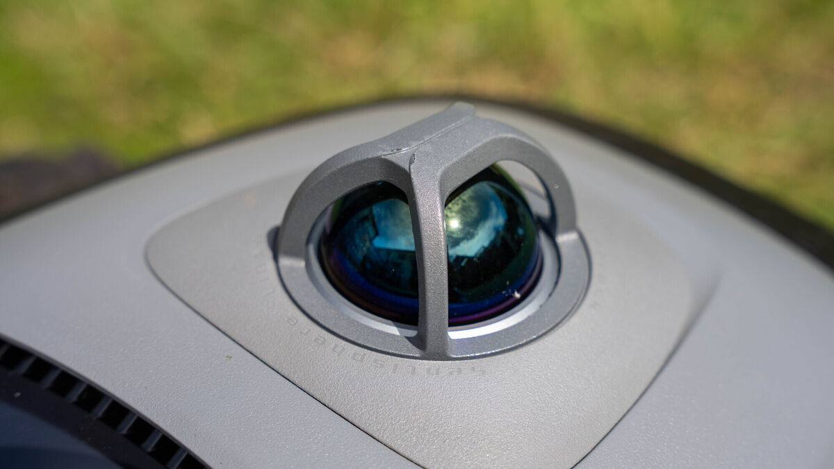 LiDAR-based navigation helps the robot detect stones, holes, and small garden objects. Picture: Noel Campion LiDAR-based navigation helps the robot detect stones, holes, and small garden objects. Picture: Noel Campion