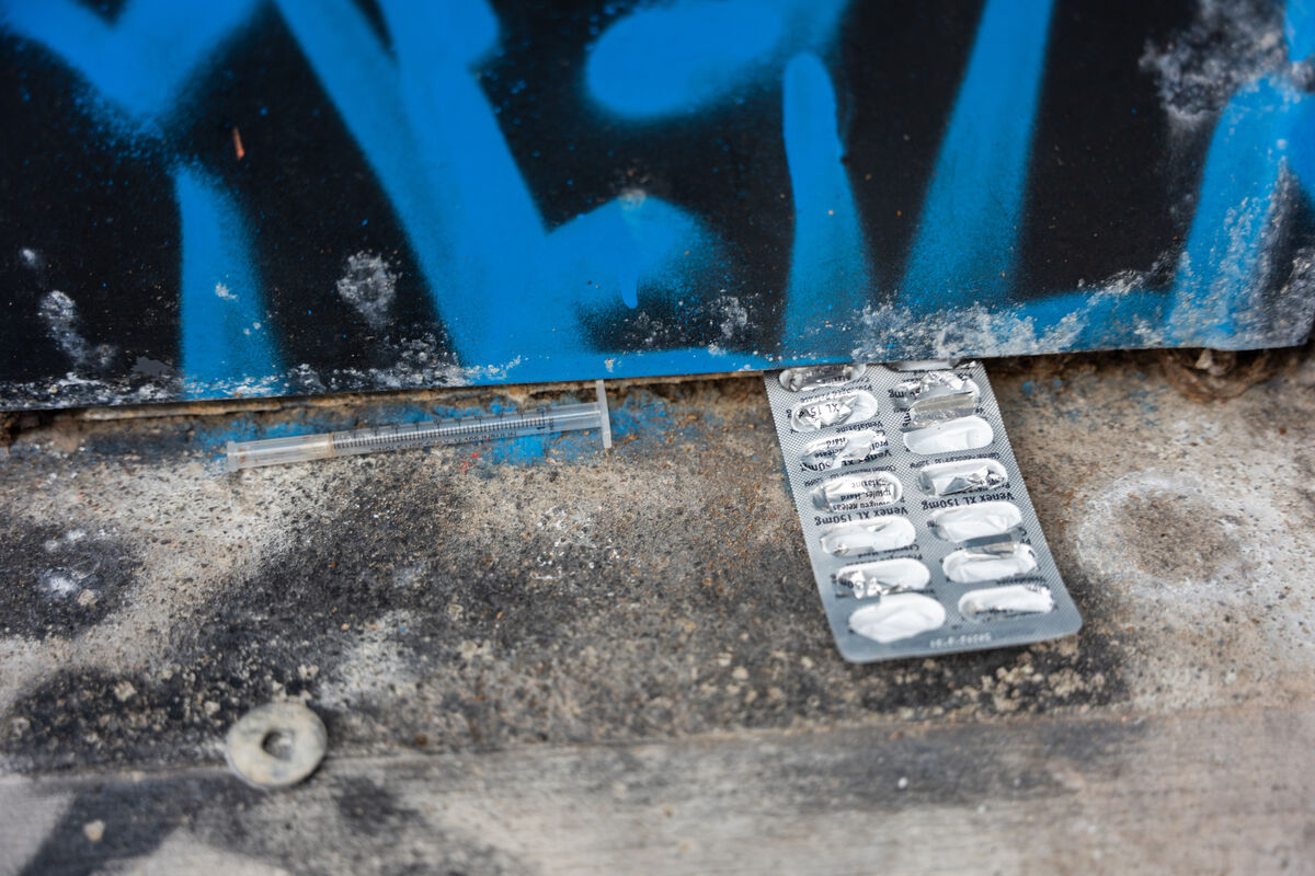 Needles related to drug use are often visible on city centre streets. Picture: Noel Sweeney Needles related to drug use are often visible on city centre streets. Picture: Noel Sweeney