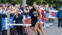 2026 Athletics Ireland National Outdoor Championships A distraught Sharlene Mawdsley after pulling up injured in the Women’s 200m Final 25/7/2026