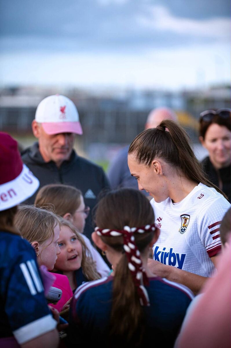 Carrie Dolan at the Galway camogie meet and greet in Pic: Sinéad McGrath