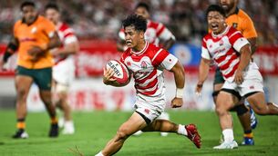 <p>TOPSHOT - Japan's Ryunosuke Ito (C) runs to score a try during the Lipovitan D Challenge Cup rugby union Test match against Australia at Hanazono Rugby Stadium in Higashiosaka, Osaka prefecture, on August 8, 2026. (Photo by Philip FONG / AFP via Getty Images)</p> <p>TOPSHOT - Japan's Ryunosuke Ito (C) runs to score a try during the Lipovitan D Challenge Cup rugby union Test match against Australia at Hanazono Rugby Stadium in Higashiosaka, Osaka prefecture, on August 8, 2026. (Photo by Philip FONG / AFP via Getty Images)</p>