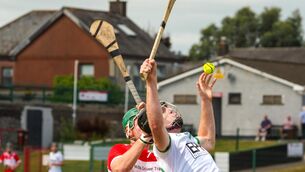 <p>Muskerry’s Mark O’Connell catches a high ball. Pic: Noel Sweeney.</p> <p>Muskerry’s Mark O’Connell catches a high ball. Pic: Noel Sweeney.</p>