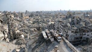 Israeli forces control more than half the Palestinian enclave of about two million people that has been largely destroyed (Jehad Alshrafi/AP) Israeli forces control more than half the Palestinian enclave of about two million people that has been largely destroyed (Jehad Alshrafi/AP)