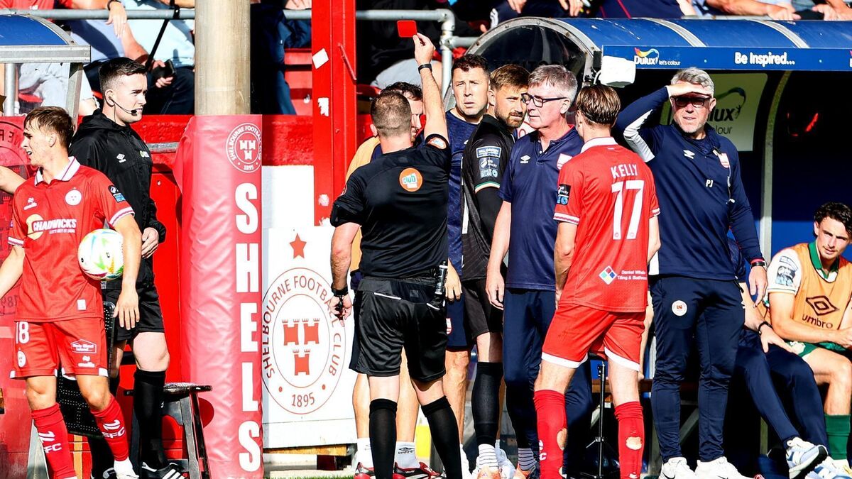 Four red cards shown as St Pats edge fiery Dublin Derby with Shelbourne