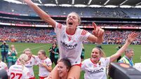 Laura Hayes and Saoirse McCarthy celebrate winning 9/8/2026