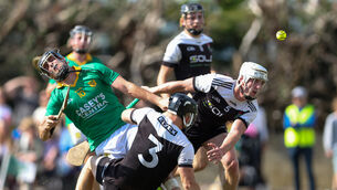 <p class="contextmenu internal_Caption">FBD Insurance Tipperary Senior Hurling Championship Group 4 Round 2 Toomevara vs JK Brackens at The Ragg, Co. Tipperary.’ Photo: Diarmuid Brennan/Sportsfocus ‘FBD Insurance Tipperary Senior Hurling Championship Group 4 Round 2 Toomevara vs JK Brackens at The Ragg, Co. Tipperary’ Toomevara’s Paul Ryan is tackled by JK Brackens’ Michael Cahill and Cathal Scully. Photo: Diarmuid Brennan/Sportsfocus</p>
