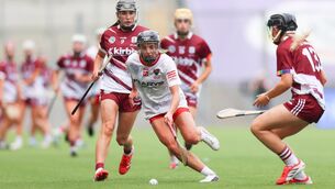 <p>Cork's Millie Condon is challenged by Carrie Dolan and Niamh Niland. Pic: ©INPHO/Tom Maher.</p> <p>Cork's Millie Condon is challenged by Carrie Dolan and Niamh Niland. Pic: ©INPHO/Tom Maher.</p>