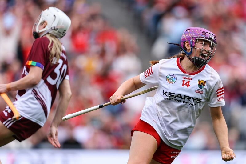MATCHWINNER: Cork’s Orlaith Cahalane celebrates scoring her sides second goal Mandatory Credit ©INPHO/Ben Brady MATCHWINNER: Cork’s Orlaith Cahalane celebrates scoring her sides second goal Mandatory Credit ©INPHO/Ben Brady