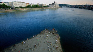 High temperatures have seen levels of the Danube drop (AP) High temperatures have seen levels of the Danube drop (AP)