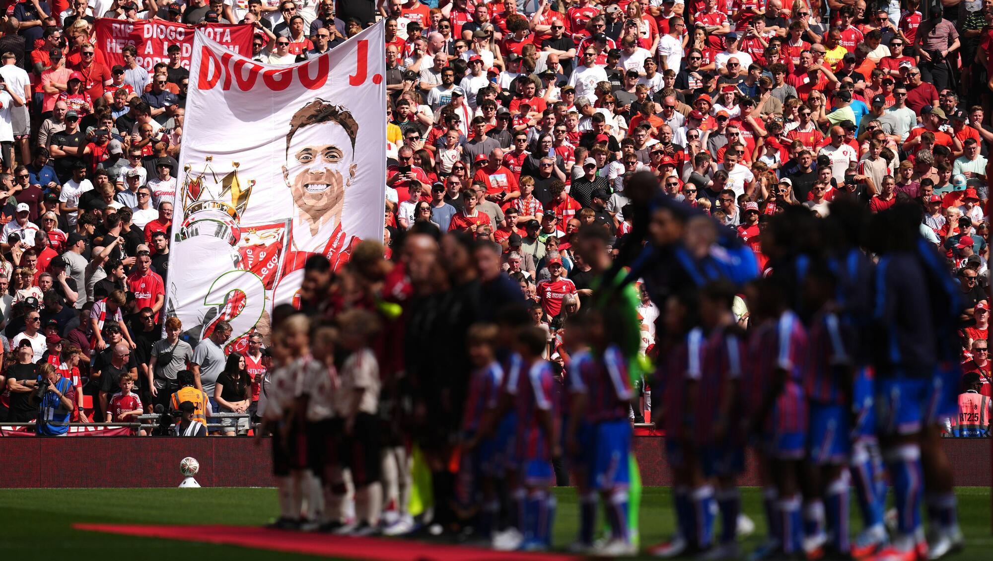 Liverpool continue to offer counselling and grief-management support to players and staff devastated by the death of Diogo Jota in a car crash 13 months ago. Pic: John Walton/PA Wire.