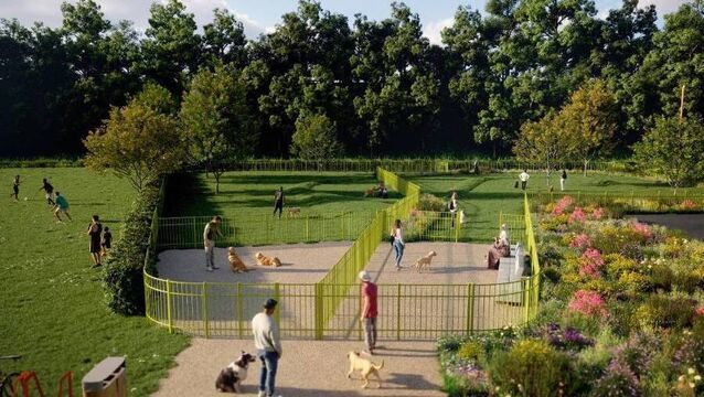 <p>A CGI showing the proposed dog park included in a new park set to be developed in Glanmire. Picture: Cork City Council </p>