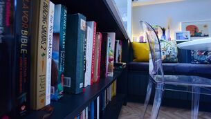<p>Be prepared to dust your horizontal surfaces, says Jennifer Sheahan, whose bookshelf in her living area in her home in Rathmines is pictured. Picture: Moya Nolan</p> <p>Be prepared to dust your horizontal surfaces, says Jennifer Sheahan, whose bookshelf in her living area in her home in Rathmines is pictured. Picture: Moya Nolan</p>