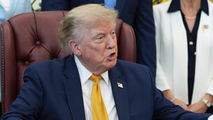 <p>Mr Trump encouraged protesters to overthrow the Iranian government when the war began with U.S. and Israeli airstrikes in February. Rights groups say the Iranian government has continued to crack down on opponents since then. Picture: AP Photo/Alex Brandon)</p>