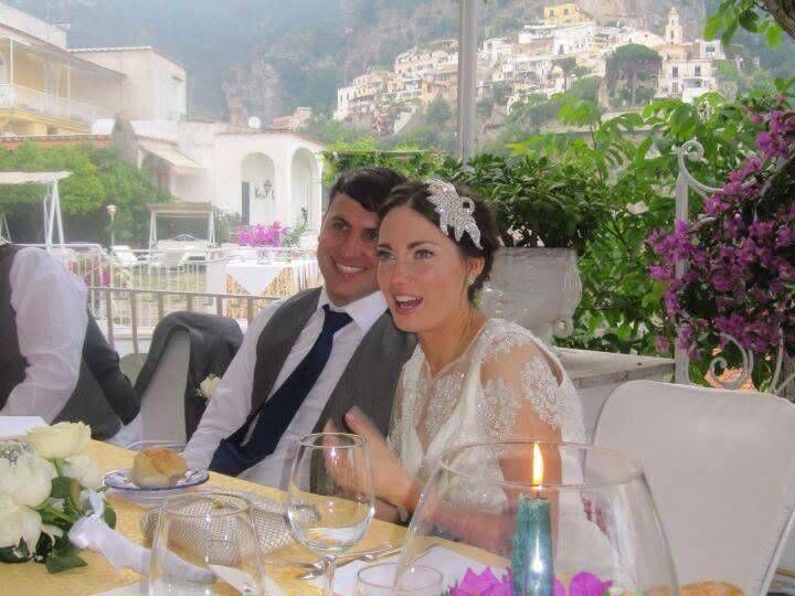 Kieran McGuinness and Emily Aylmer on their wedding day in Italy Kieran McGuinness and Emily Aylmer on their wedding day in Italy