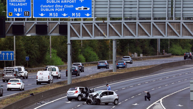 <p>The incident happened after gardaí observed a vehicle travelling north on the southbound carriageway near junction 12 at Firhouse at around 5.30am. File picture: Conor Ó Mearáin / Collins Photo Agency</p>