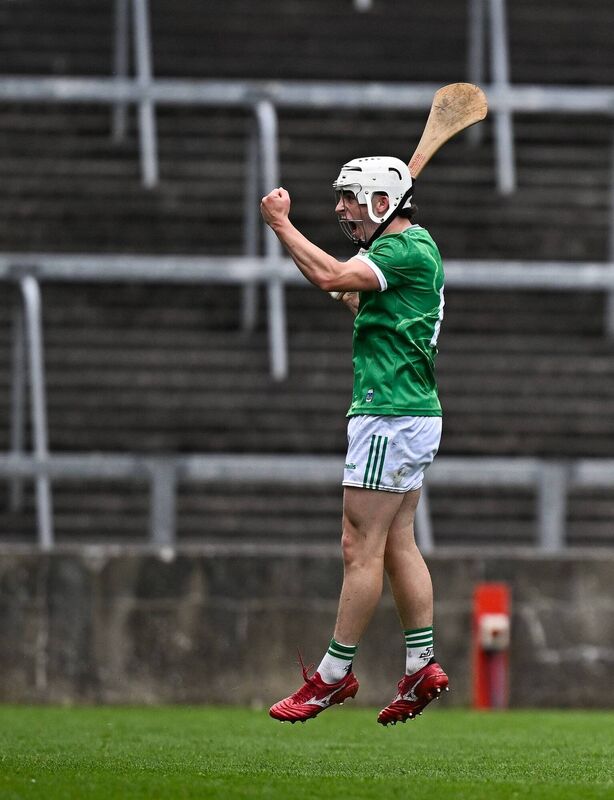 Gavin O'Brien of Limerick celebrates after scoring his side's second goal during the All-Ireland Minor Hurling Championship final. Pic: Seb Daly/Sportsfile Gavin O'Brien of Limerick celebrates after scoring his side's second goal during the All-Ireland Minor Hurling Championship final. Pic: Seb Daly/Sportsfile