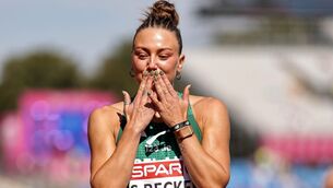 <p>Ireland’s Sophie Becker celebrates after the race. Pic: Morgan Treacy/Inpho</p> <p>Ireland’s Sophie Becker celebrates after the race. Pic: Morgan Treacy/Inpho</p>