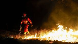 <p>Members of the Emergency Military Unit halt the spread of wildfires in Spain's Madrid border region last month. The rapid heating in Europe is leading to ever more deaths and more intense wildfires and droughts. Photo: Pablo Blazquez Dominguez/Getty Images</p> <p>Members of the Emergency Military Unit halt the spread of wildfires in Spain's Madrid border region last month. The rapid heating in Europe is leading to ever more deaths and more intense wildfires and droughts. Photo: Pablo Blazquez Dominguez/Getty Images</p>