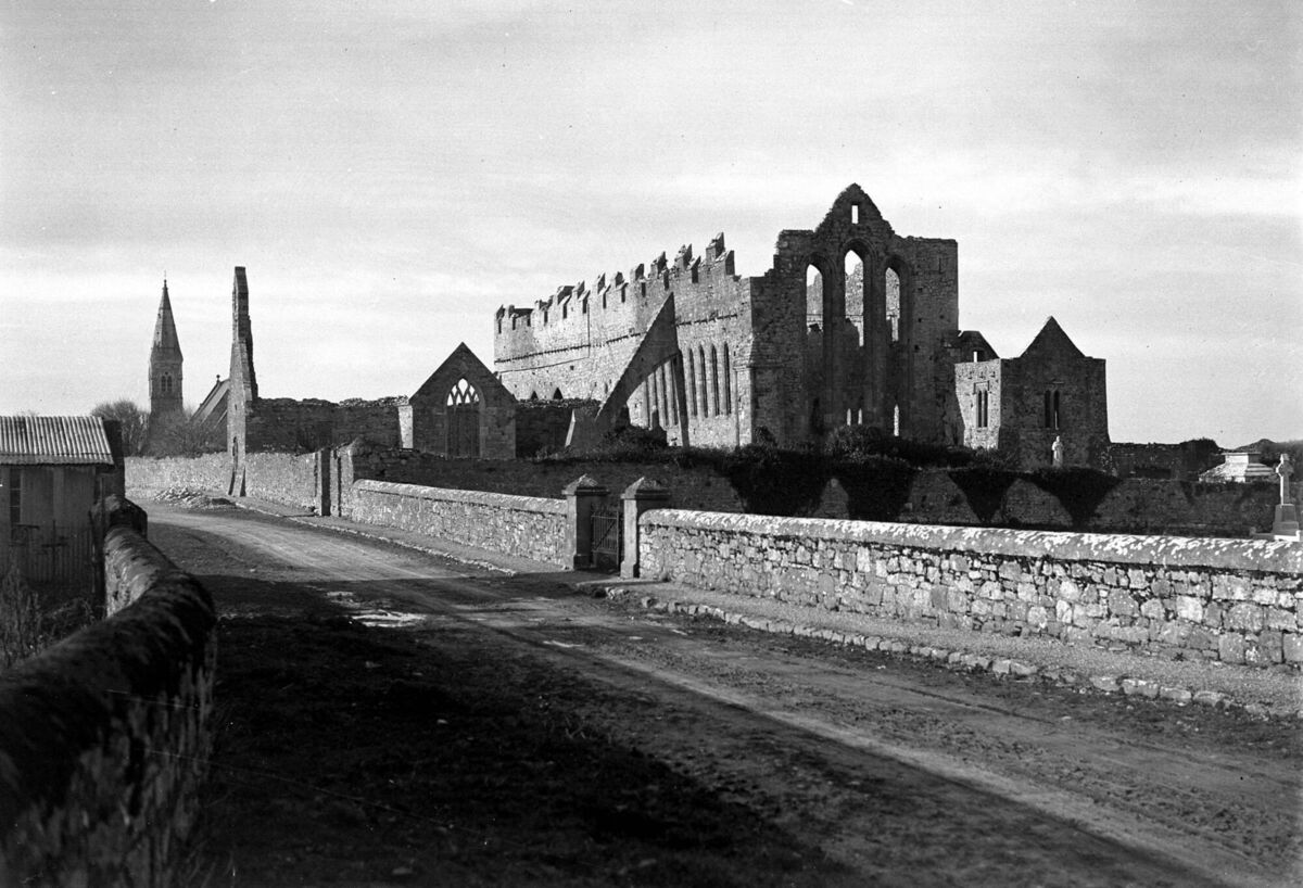 An old black and white photograph of Ardfert Cathedral An old black and white photograph of Ardfert Cathedral