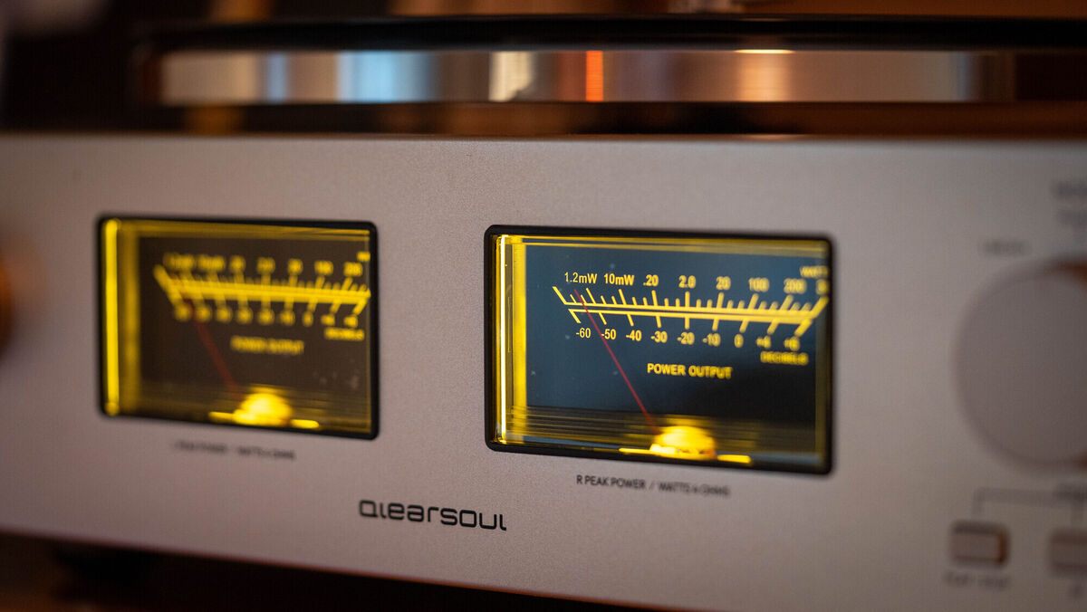 The classic analogue VU meters and brushed aluminium control panel bring a nostalgic, premium feel to the HiFire X's retro-inspired design. Picture: Noel Campion The classic analogue VU meters and brushed aluminium control panel bring a nostalgic, premium feel to the HiFire X's retro-inspired design. Picture: Noel Campion