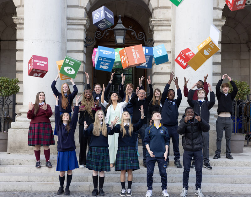 Bridge to College Transition Year students present sustainability projects at Trinity last May. The goal of the programme was to help students develop project management skills, independent learning, teamwork, communication and to use technology in practical ways. 'The expectations we have of young people, particularly teenagers, sometimes get out of hand.' Picture: Paul Sharp/SHARPPIX