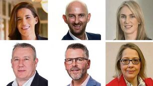 <p>New roles: (top row) Katie Farrell, Ger Tyrrell, Alma Campion; (bottom row) Dr Simon Walsh, Ken Byrne, Samantha Healy. </p> <p>New roles: (top row) Katie Farrell, Ger Tyrrell, Alma Campion; (bottom row) Dr Simon Walsh, Ken Byrne, Samantha Healy. </p>