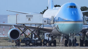 <p>Catering trucks are parked at Air Force One on the tarmac as the motorcade carrying US president Donald Trump arrives to depart following the Nato summit at Ankara International Airport in Ankara, Turkey, Wednesday, July 8, 2026. (AP Photo/Alex Brandon)</p> <p>Catering trucks are parked at Air Force One on the tarmac as the motorcade carrying US president Donald Trump arrives to depart following the Nato summit at Ankara International Airport in Ankara, Turkey, Wednesday, July 8, 2026. (AP Photo/Alex Brandon)</p>