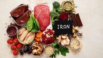 Food containing natural iron. Healthy eating