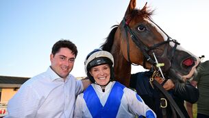 <p>DREAM TEAM: Dream On Baby and Maxine O'Sullivan won the Conor Lannen Country Store (Ladies) Maiden for Emmet Mullins. Pic: Healy Racing Photo</p>