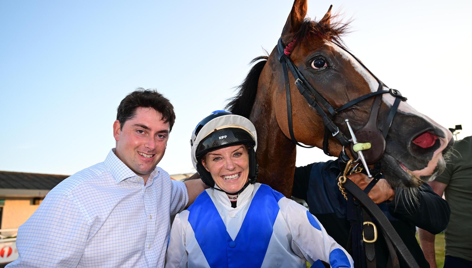 DREAM TEAM: Dream On Baby and Maxine O'Sullivan won the Conor Lannen Country Store (Ladies) Maiden for Emmet Mullins. Pic: Healy Racing Photo