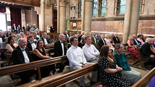 <p>Thursday's Cork on a Fork events included an intimate supper in St Fin Barre's Cathedral, where Michelin-starred chefs Paul McDonald (Bastion) and Lewis Barker (Terre) served up a special intimate supper. Larry Cummins</p>