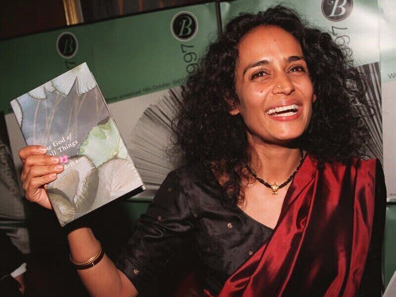 Booker Prize winner Arundhati Roy with her debut novel The God of Small Things. Picture: Stefan Rousseau/PA Booker Prize winner Arundhati Roy with her debut novel The God of Small Things. Picture: Stefan Rousseau/PA