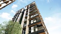 3D render of 3 buildings exterior