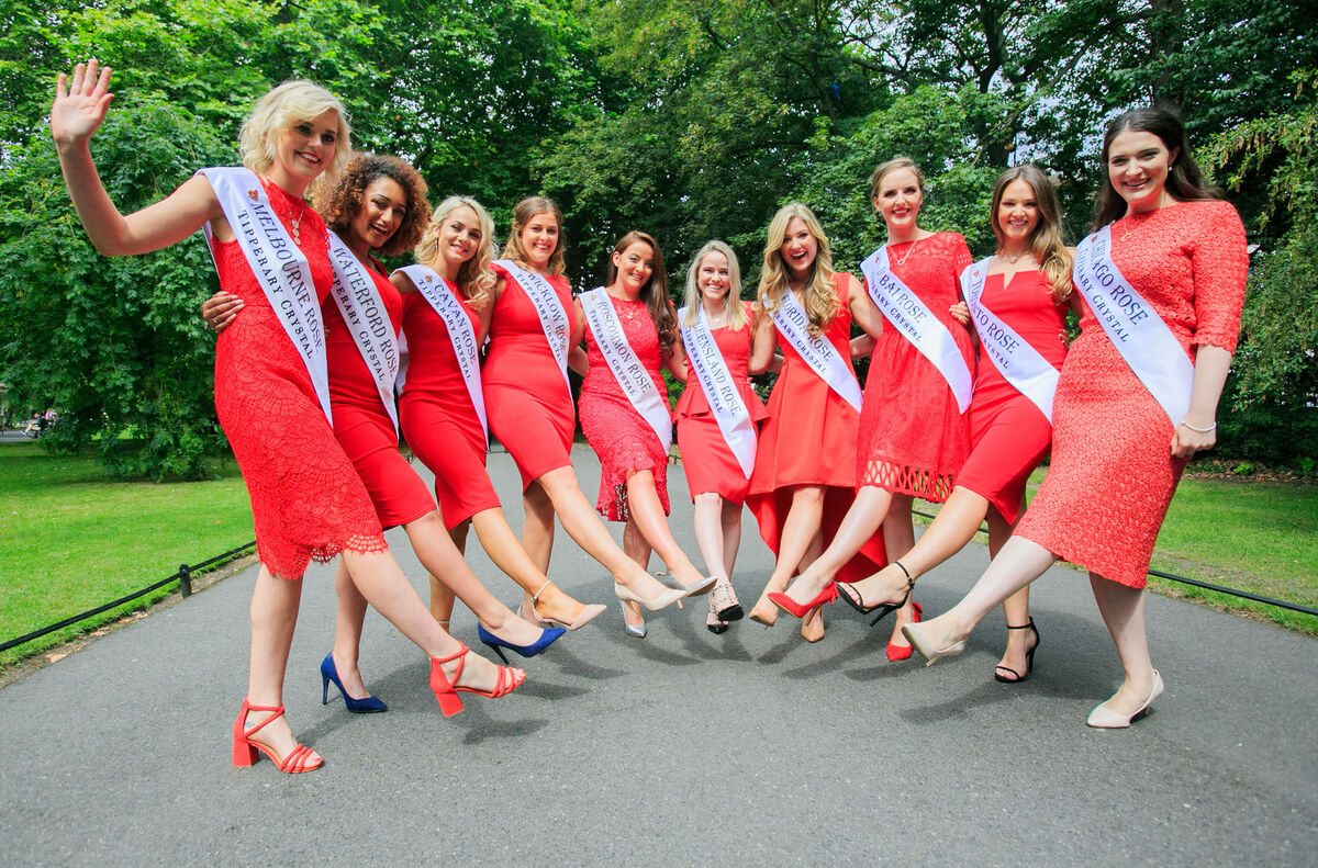Kirsten Mate Maher (second left) with other Roses at the 1st formal pre-festival tour photocall at St Stephen’s Green, Dublin, in 2018. Picture: Gareth Chaney Collins Kirsten Mate Maher (second left) with other Roses at the 1st formal pre-festival tour photocall at St Stephen’s Green, Dublin, in 2018. Picture: Gareth Chaney Collins