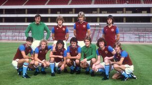 <p>File photo dated 01-08-1978 of Jimmy Rimmer (top left). Aston Villa's 1981 First Division title-winning goalkeeper Jimmy Rimmer has died at the age of 78. Issue date: Friday August 14, 2026. PA Photo. Photo credit should read PA/PA Wire.</p>