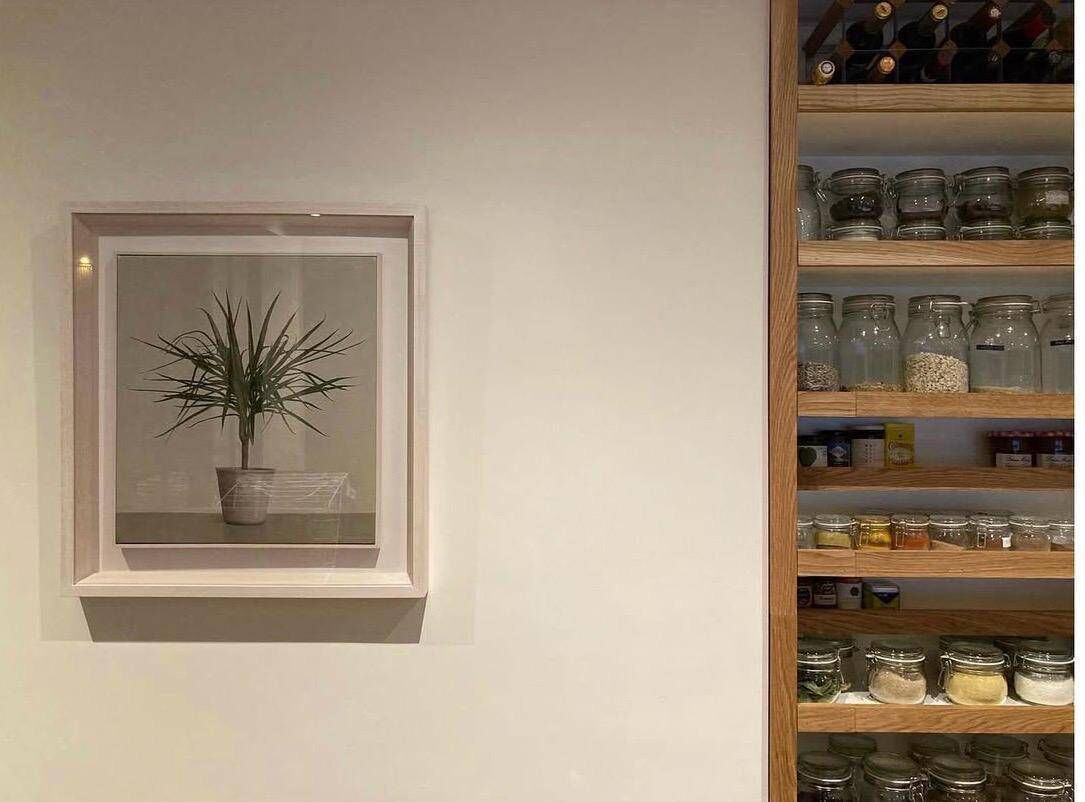 Artwork by Comhghall Casey in Rachel Earley's kitchen.