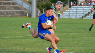 <p>The Barrs' William Buckley keeps possession after a tackle from Douglas’ Conor Kingston. Pic: Noel Sweeney</p> <p>The Barrs' William Buckley keeps possession after a tackle from Douglas’ Conor Kingston. Pic: Noel Sweeney</p>