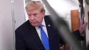 <p>President Donald Trump speaks to reporters onboard Air Force One while returning to the White House, Sunday, Aug. 2, 2026. (AP Photo/Jacquelyn Martin)</p>