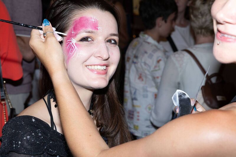 Borbala Fehenari getting her face painted