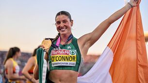 <p>Kate O'Connor won her seventh medal of the last 18 months. Pic: Sam Barnes/Sportsfile</p>