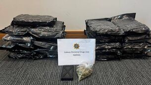 <p>€233,000 worth of suspected illegal cannabis was seized in Co Galway on August 15. </p> <p>€233,000 worth of suspected illegal cannabis was seized in Co Galway on August 15. </p>