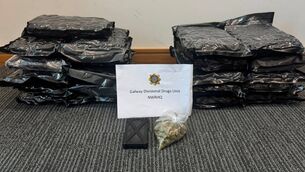 <p>€233,000 worth of suspected illegal cannabis was seized in Co Galway on August 15. </p>