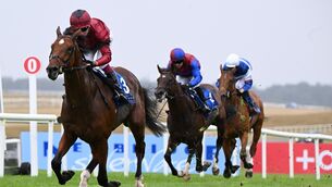 <p>A Boy Named Susie and Oisin Murphy win for owner Ana O'Brien and trainer Donnacha O'Brien.</p> <p>A Boy Named Susie and Oisin Murphy win for owner Ana O'Brien and trainer Donnacha O'Brien.</p>