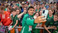 Andrew Coscoran with supporters 16/8/2026