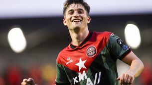 <p>Bohemians' Colm Whelan celebrates after the game. Pic: INPHO/Tom Maher</p>